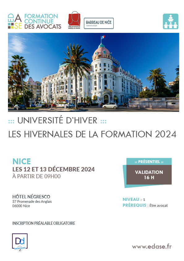 LES HIVERNALES DE LA FORMATION 2024