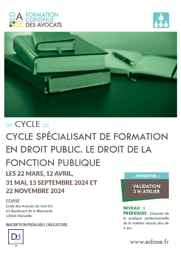 CYCLE SPÉCIALISANT DE FORMATION EN DROIT PUBLIC. LE DROIT DE LA FONCTION PUBLIQUE - ATELIER V - L'ACCIDENT DE SERVICE