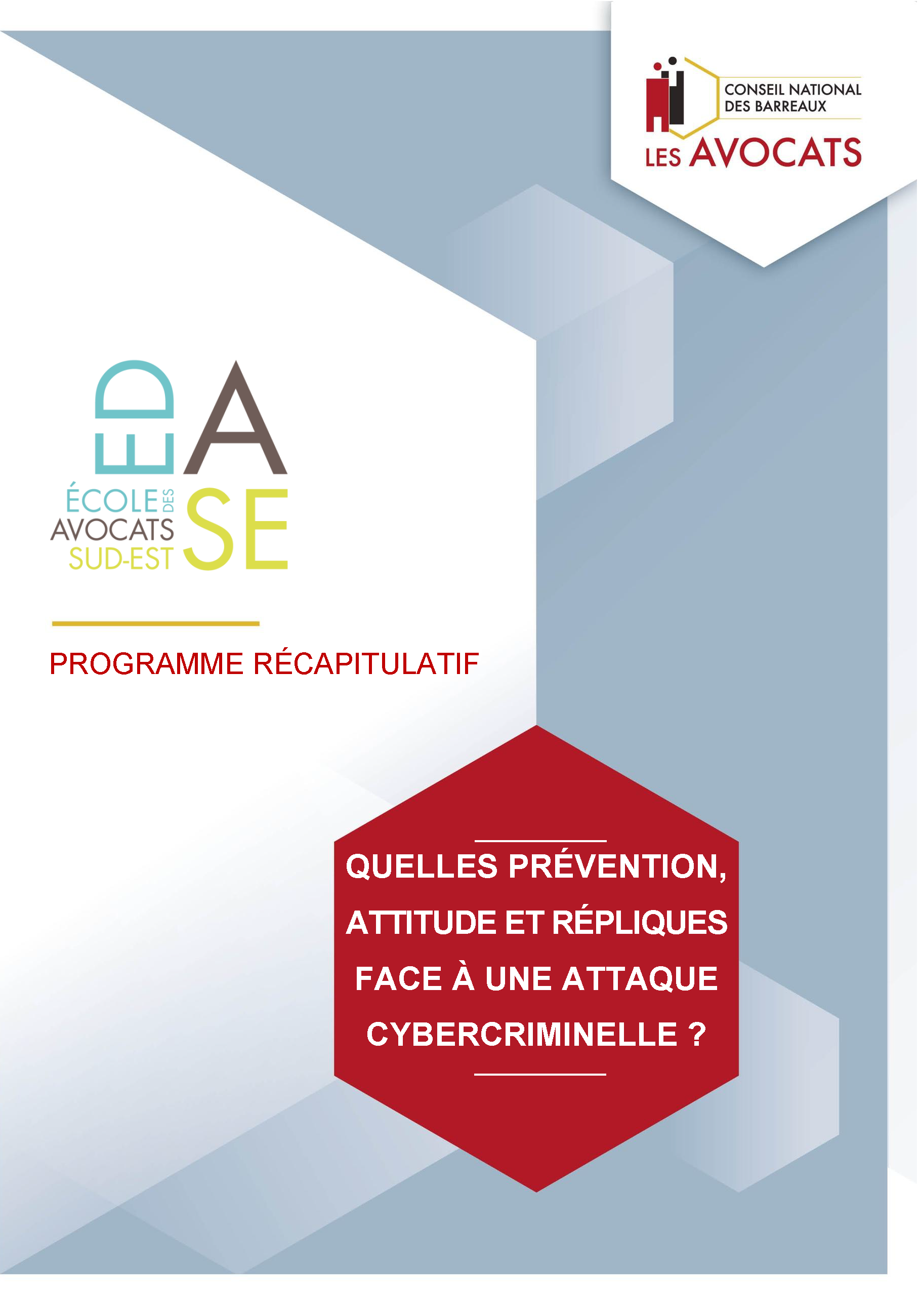 PANORAMA DE LA CYBERSÉCURITÉ ET DE LA CYBERCRIMINALITÉ - VOLET II - QUELLES PRÉVENTION, ATTITUDE ET RÉPLIQUES FACE À UNE ATTAQUE CYBERCRIMINELLE ? E-LEARNING 2025