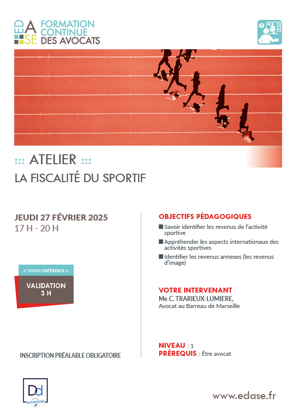 LA FISCALITÉ DU SPORTIF