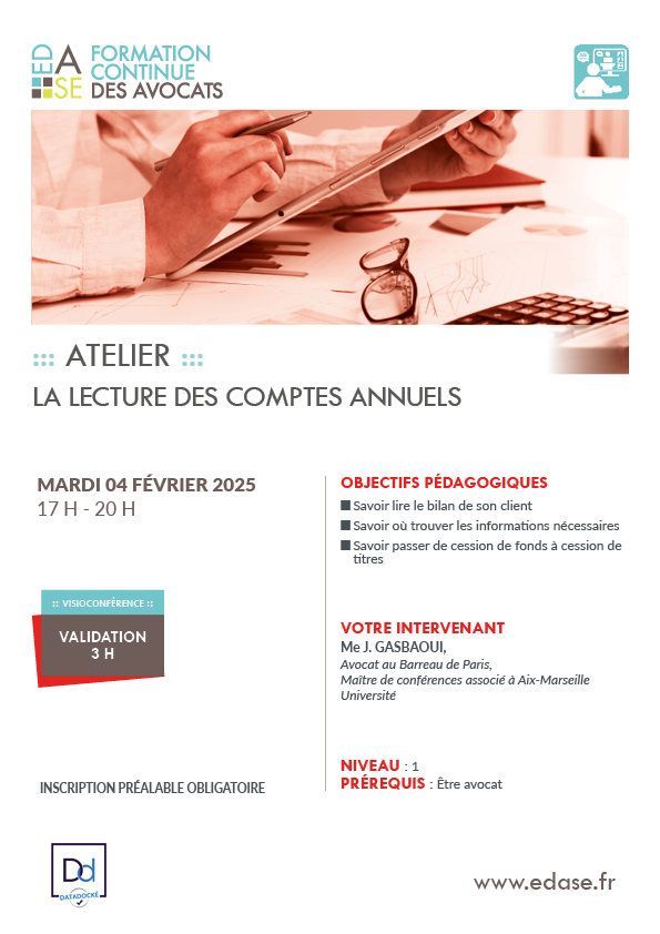 LA LECTURE DES COMPTES ANNUELS