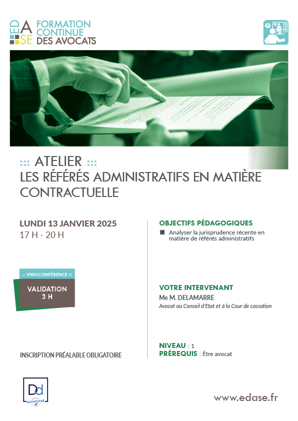 LES RÉFÉRÉS ADMINISTRATIFS EN MATIÈRE CONTRACTUELLE