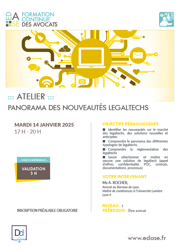 PANORAMA DES NOUVEAUTÉS LEGALTECHS