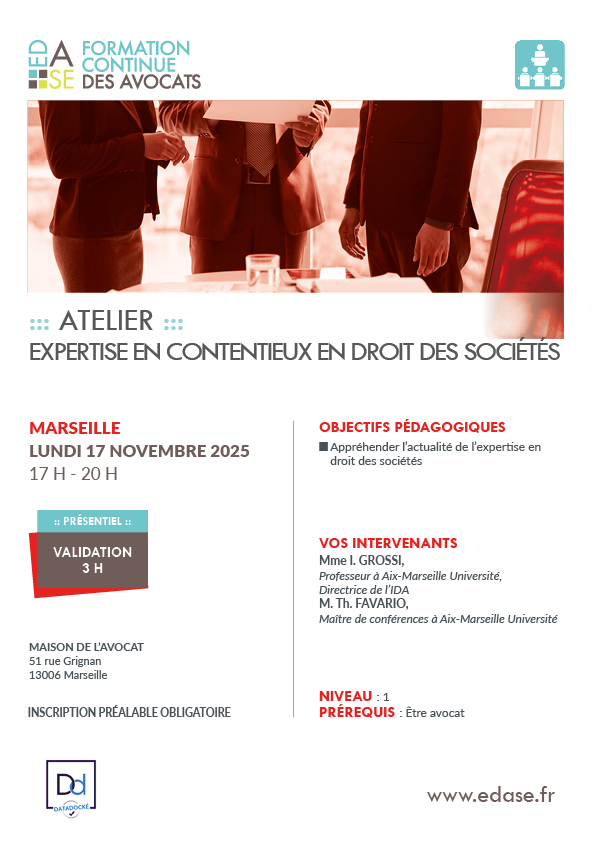 EXPERTISE EN CONTENTIEUX EN DROIT DES SOCIÉTÉS